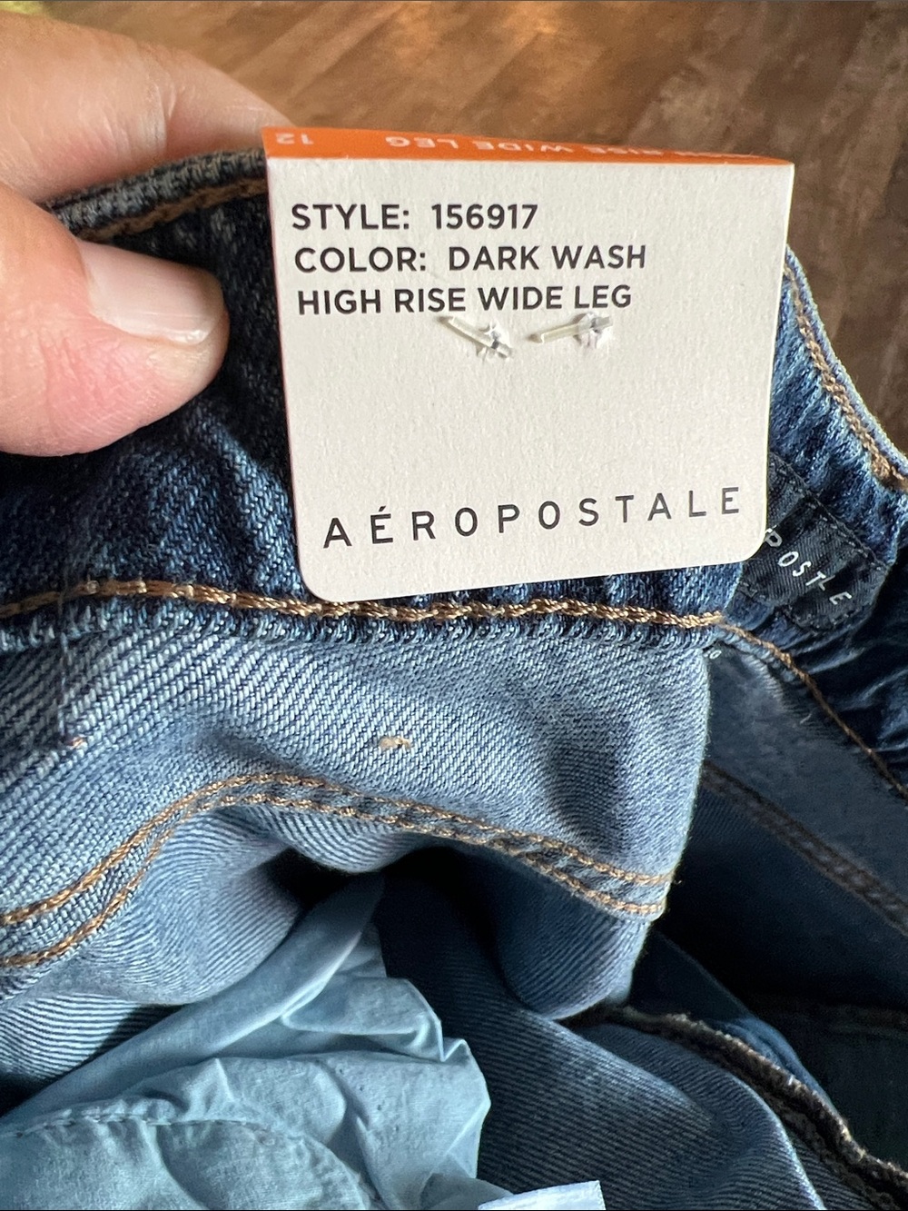 Aeropostale Women's Flare Wide-Leg Jeans in Blue Denim - Picture 5 of 6